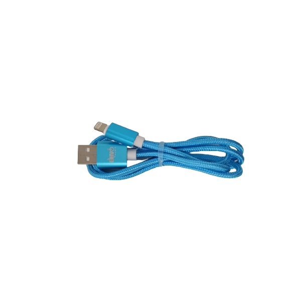 CAVO USB IPHONE 1M ENIVOITECH - NYLON AZZURRO CAVO USB IPHONE 1M ENIVOITECH - NYLON AZZURRO